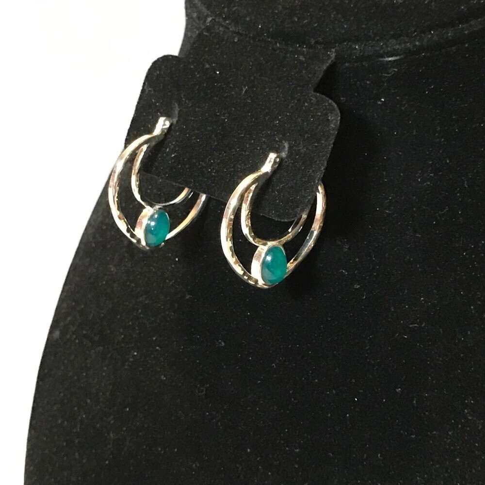 Dana Buchman Fashion Hoop Earrings Silver - Picture 1 of 4